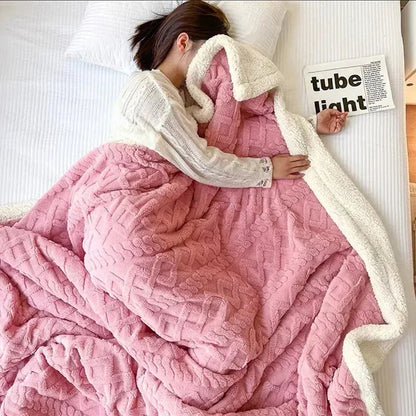 Plush Soft Woolen Throw Blanket