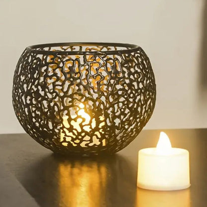 Clear Round Glass Candle Holder