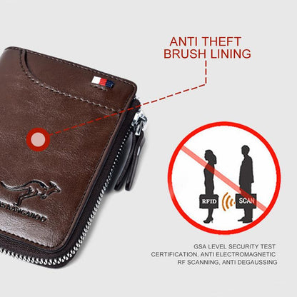 Secure Men's Leather RFID Wallet