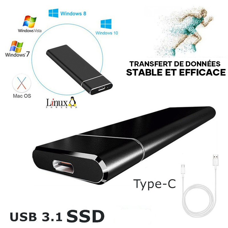 High Speed External SSD Storage Drive