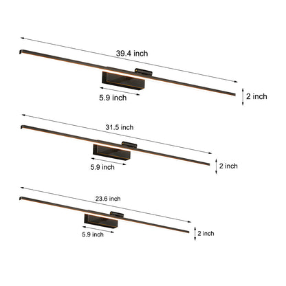 Contemporary Bronze Dimmable LED Bathroom Light Fixture