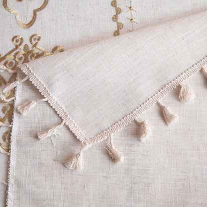 Elegant Embroidered Dining Table Cover