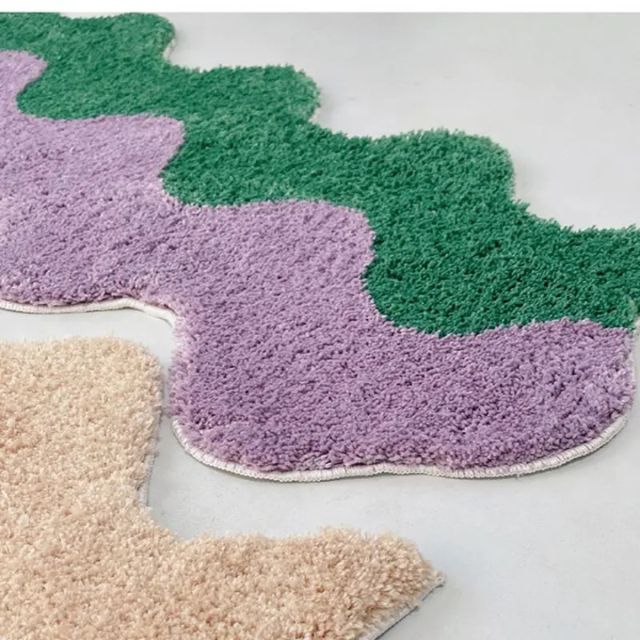 Vibrant Multi-Colored Area Rug Cotton Blend