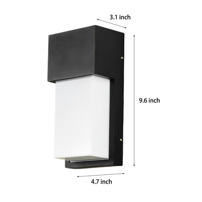 Outdoor 10W Black Weatherproof LED Wall Lamp