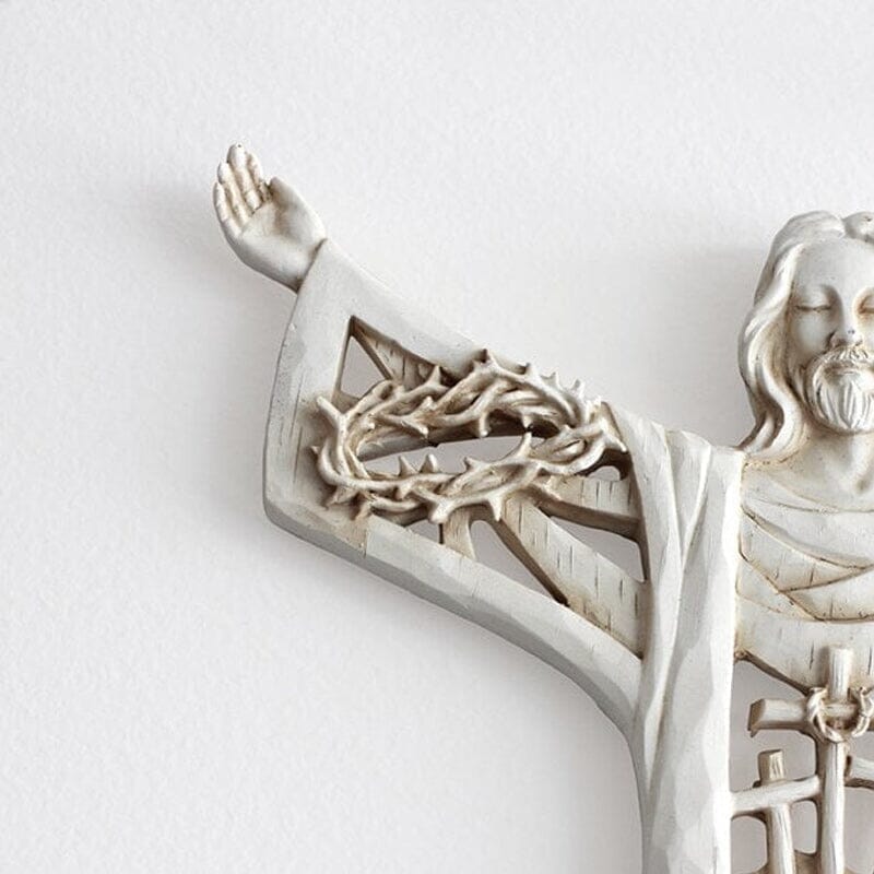 Inspirational Jesus Wall Cross Figurine