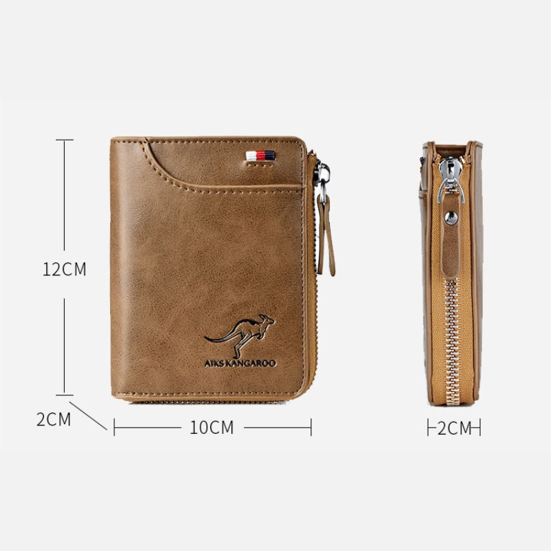 Secure Men's Leather RFID Blocking Wallet