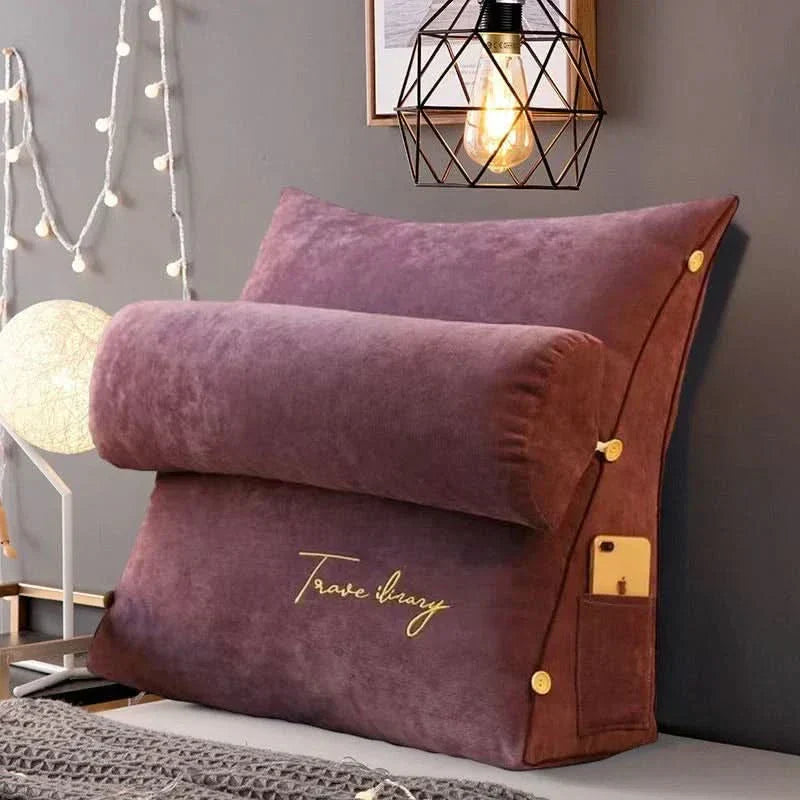 Contour Back Support Pillow with Built-In Neck Rest