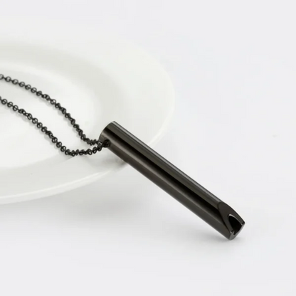Calming Anxiety Necklace, Stainless Steel, Quit Smoking Aid