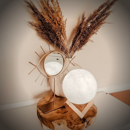 Sleek Moon Table Lamp with Wireless Control
