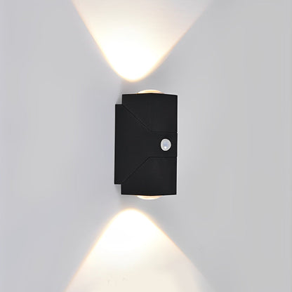 Motion Sensor Outdoor LED Wall Light Black Adjustable