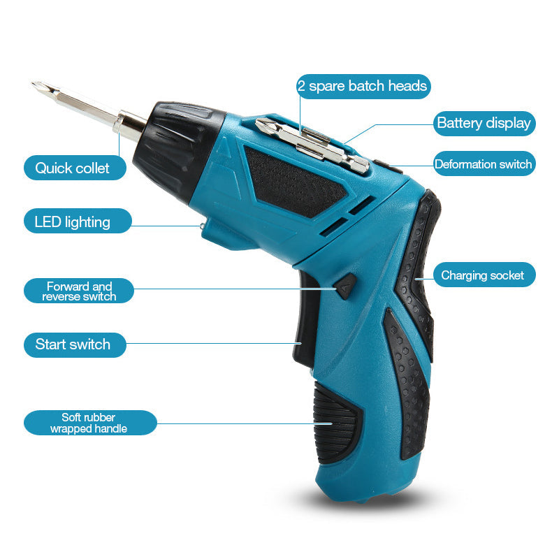 Compact Portable Power Drill Set