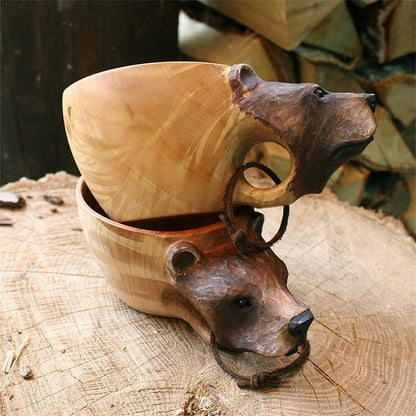 Unique Wooden Animal Coffee Mug