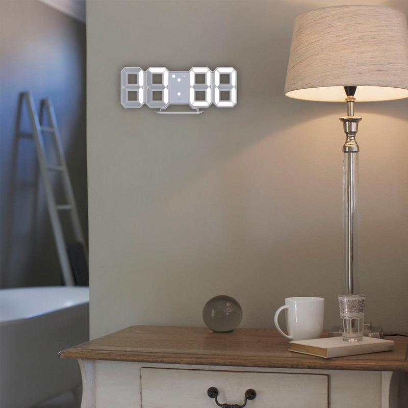 Modern 3D LED Alarm Clock Radio