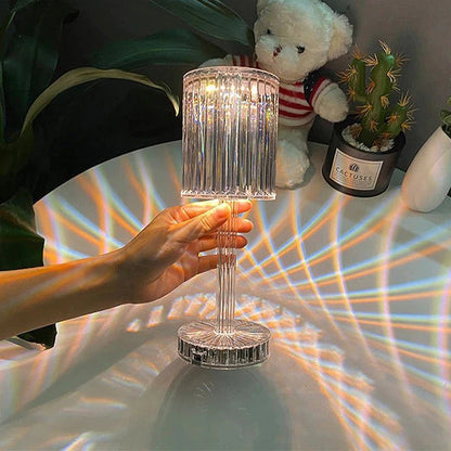 Sleek Dimmable Crystal Table Lamp