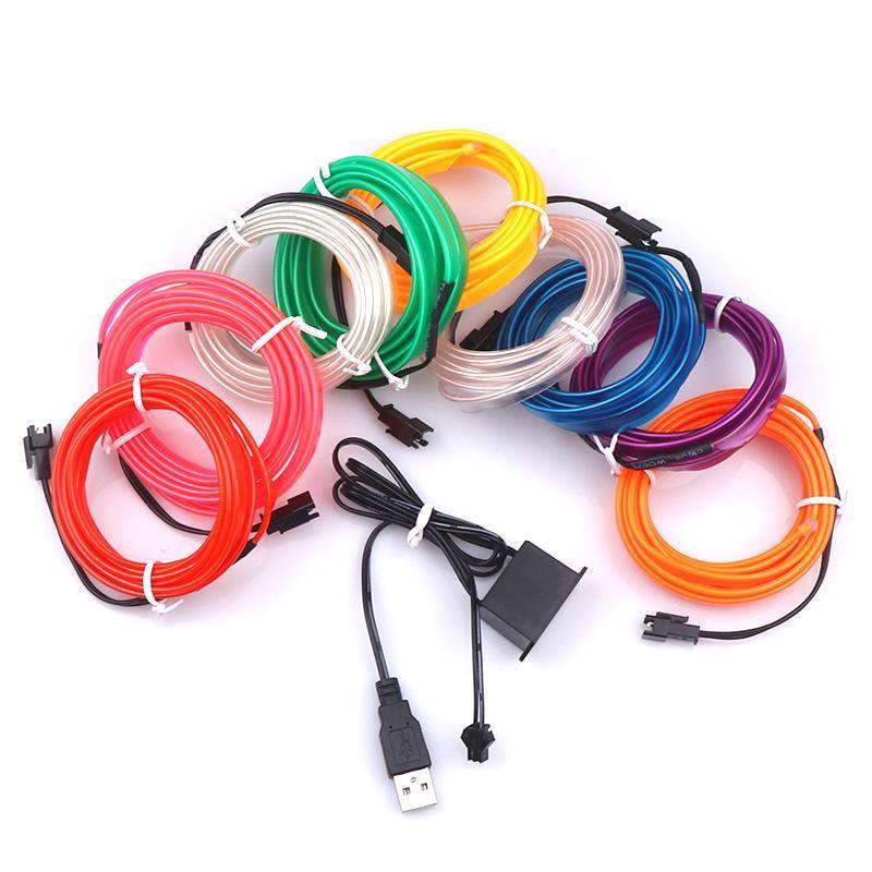 Colorful Car LED Strip Light Flexible Neon Interior Kit