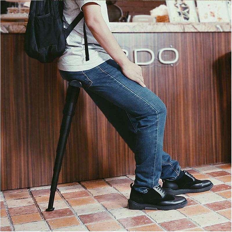Portable Folding Walking Stick with Built-in Seat