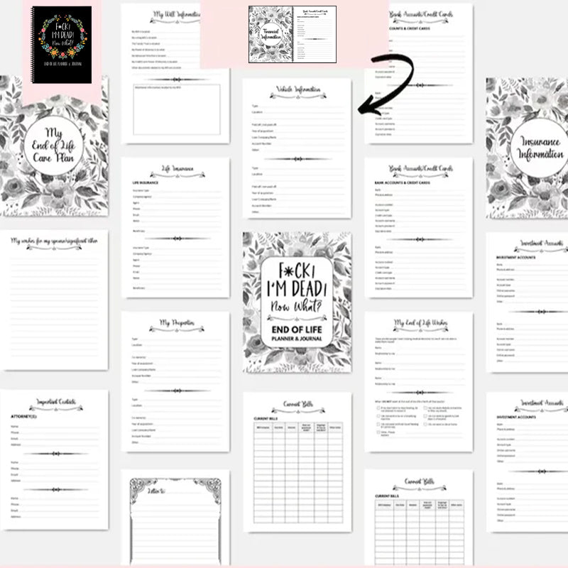 Funeral Life Planner Notebook