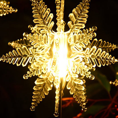 2PCS Colorful Ice Decor Waterproof Solar LED Garden Light