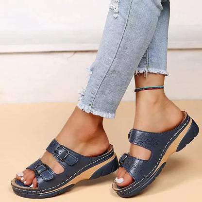 Comfortable Leather Orthopedic Women's Sandals - Cofik