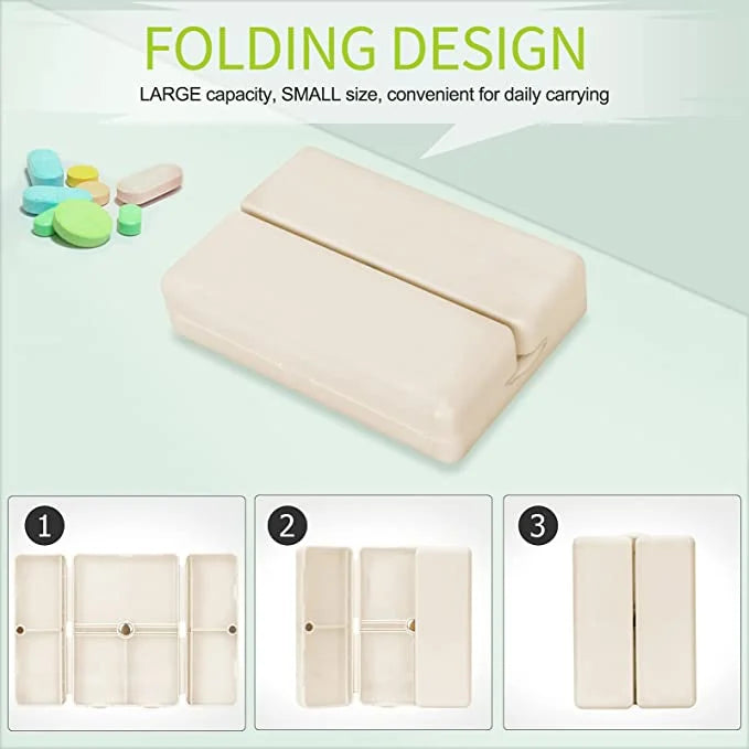 Travel Pill Box with 7 Separate Compartments