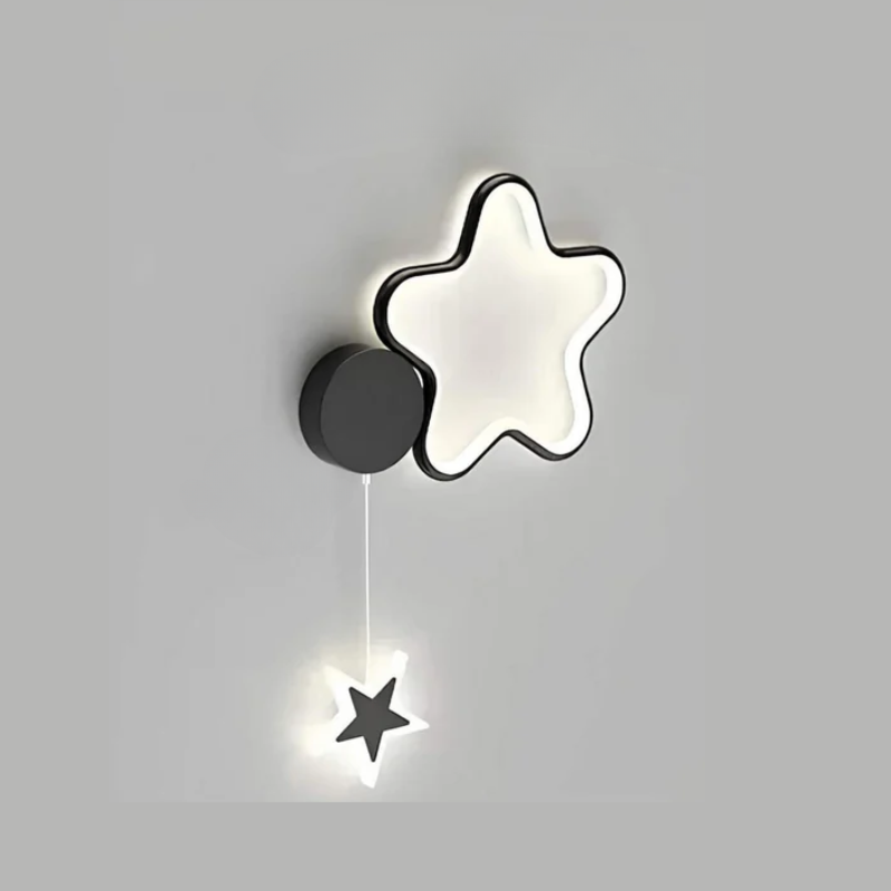 Cosy Night Wall Lamp with Stars and Moon