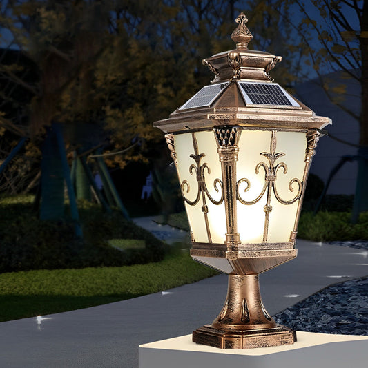Vintage Design Outdoor Solar Powered Fence Post Lights - Cofik