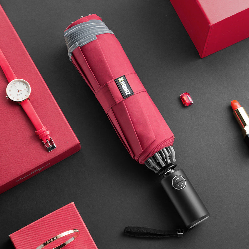 Waterproof Compact Folding Umbrella with LED Lights