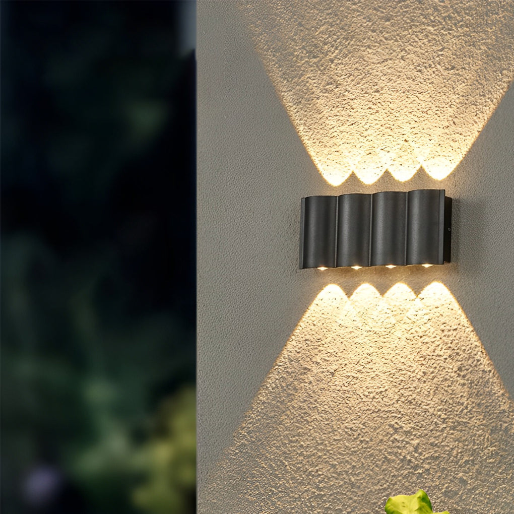 Outdoor LED Up Down Wall Light Waterproof Modern Fixture
