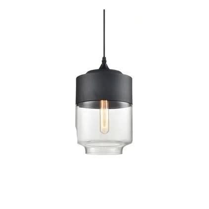 Unique Wooden Glass Hanging Lamp Adjustable