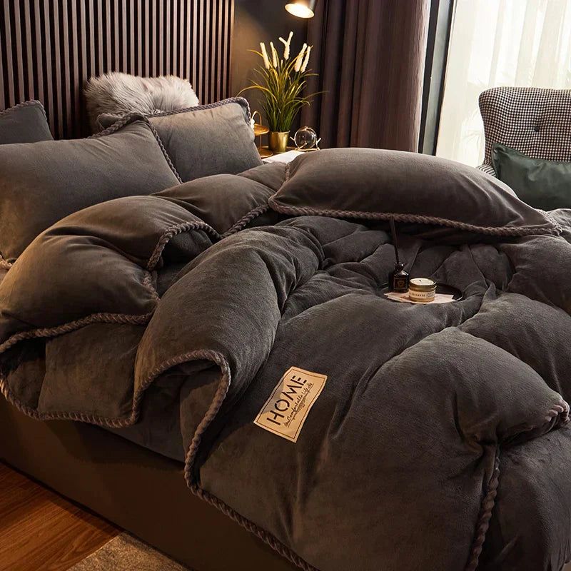 Soft Velvet King Size Bedding Set