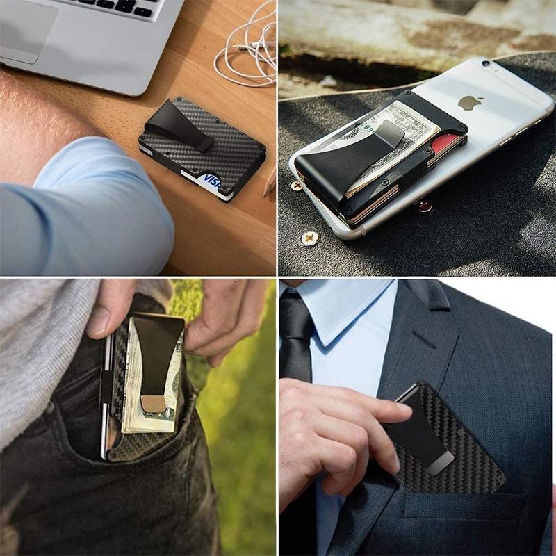 Slim Carbon Money Clip Wallet