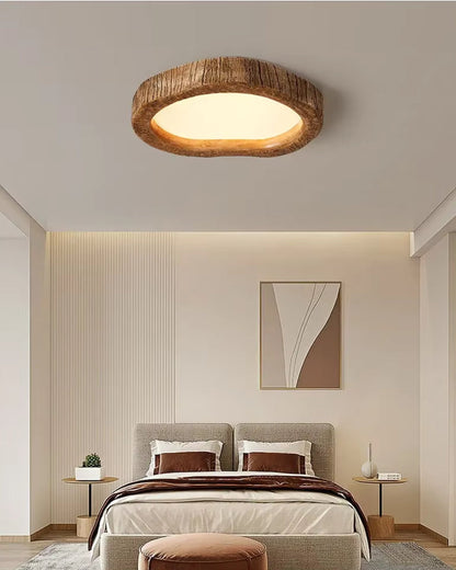 Simple Wooden Table Lamp with Warm Glow Effect