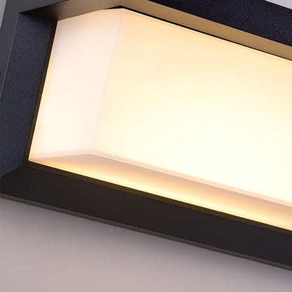 Outdoor Solar Powered Black Wall Sconce Light