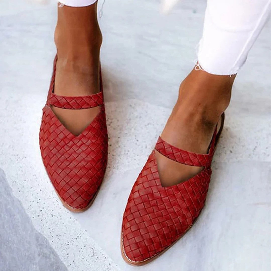 Comfortable Pointed Toe Ballet Flats with Padded Insole