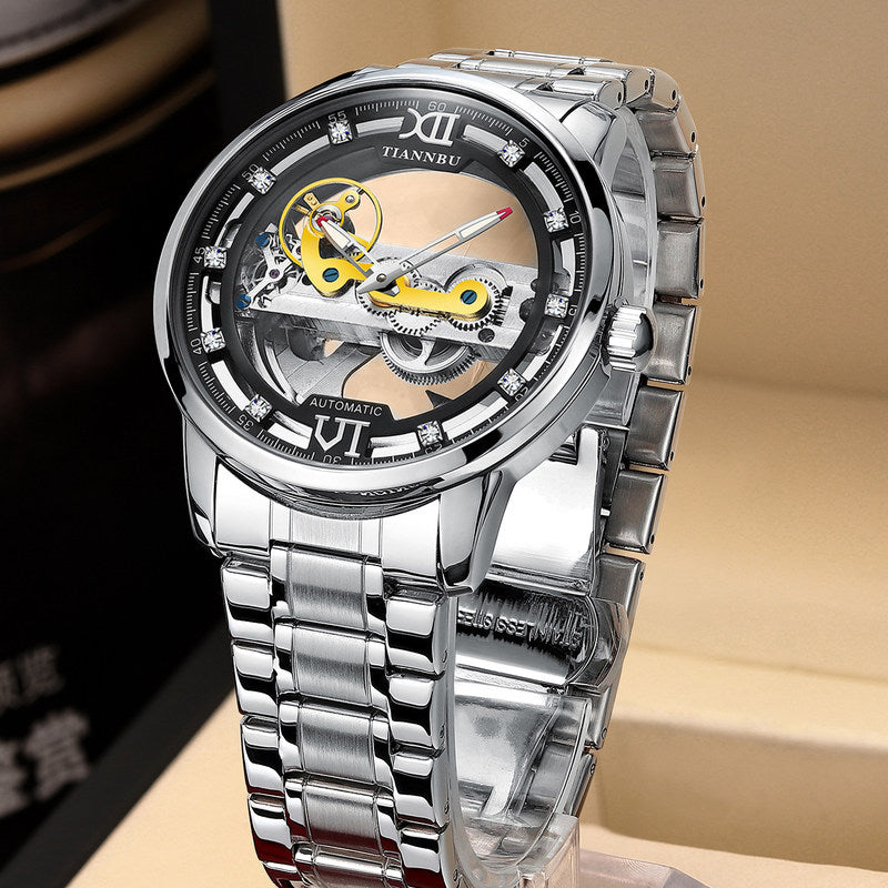 Slim Automatic Skeleton Mechanical Men's Watch