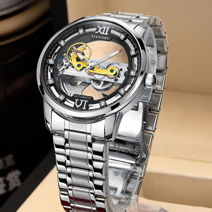 Slim Automatic Skeleton Mechanical Men's Watch