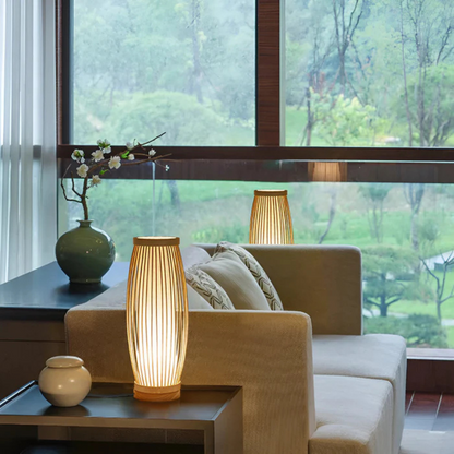 Natural Bamboo Desk Light Lamp
