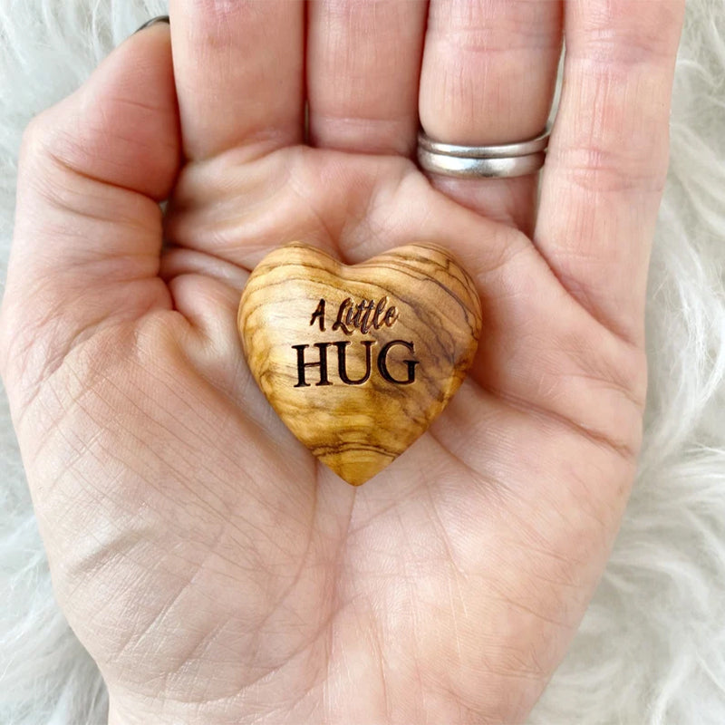 Mini Wooden Heart Charm Token