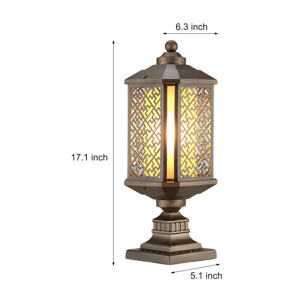 Vintage Outdoor Retro Metal Lantern Post Lights