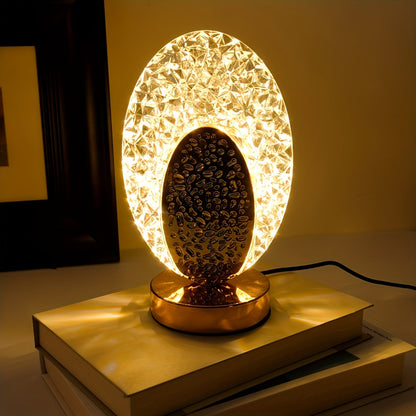 Soft Touch LED Desk Lamp with Decorative Feather Shade
