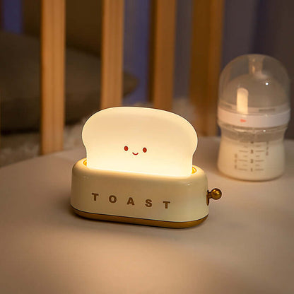 Colorful LED Night Light USB Toast Lamp for Kids Bedroom