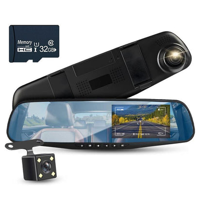 Dual Lens Car Camera with Night Vision and HD Recording