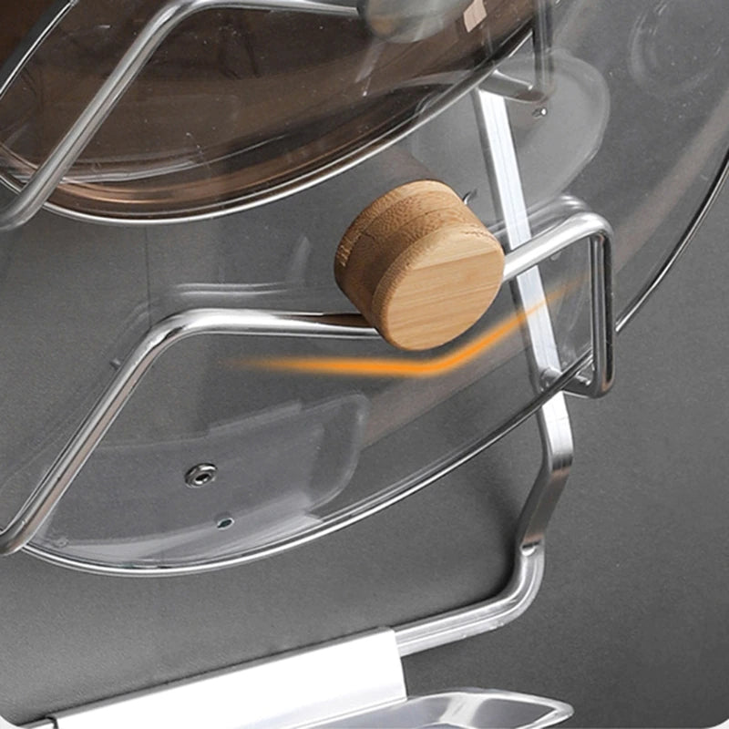 Space-Saving Pot Lid Holder Rack