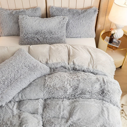 Cozy Fleece Duvet Cover Set with Zipper