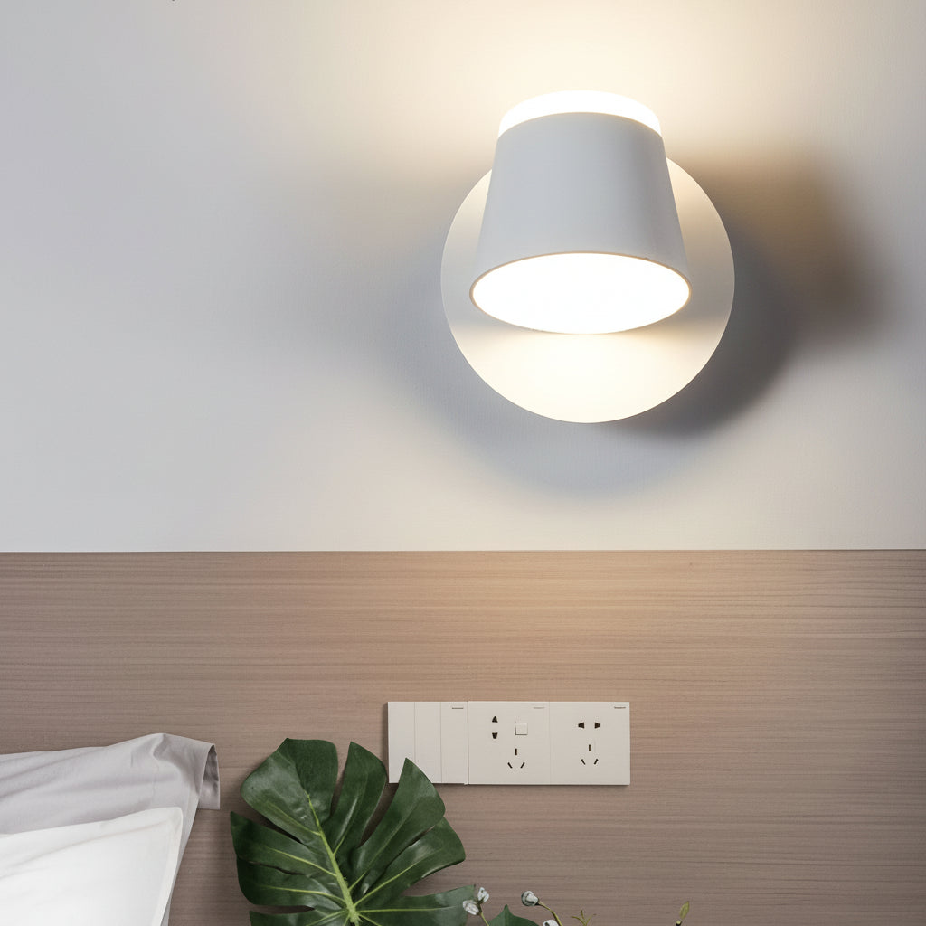Compact Black Metal LED Wall Light Adjustable