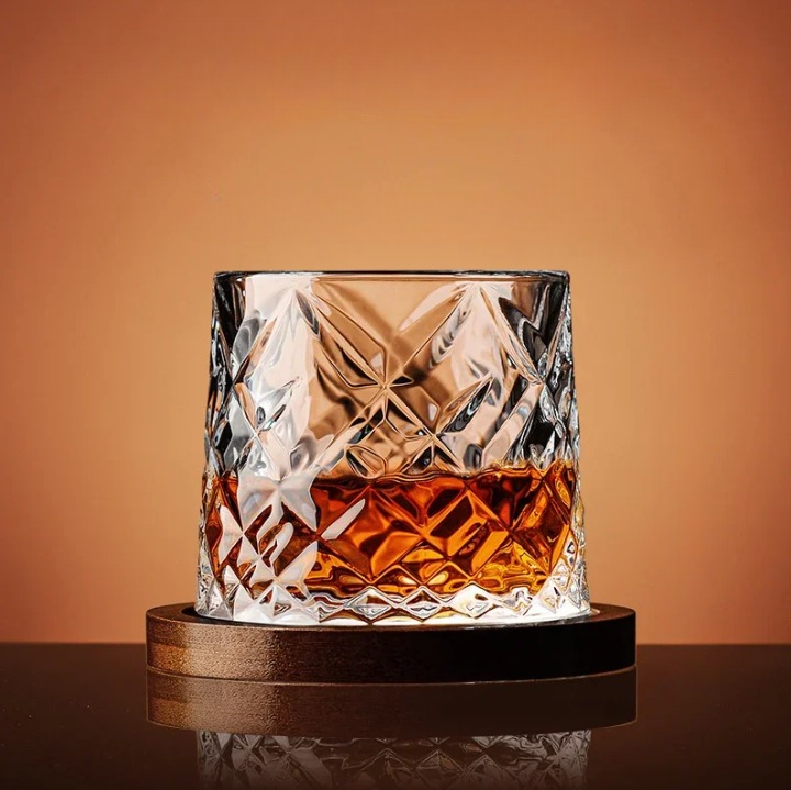 Luxury Rotating Whiskey Glass Set