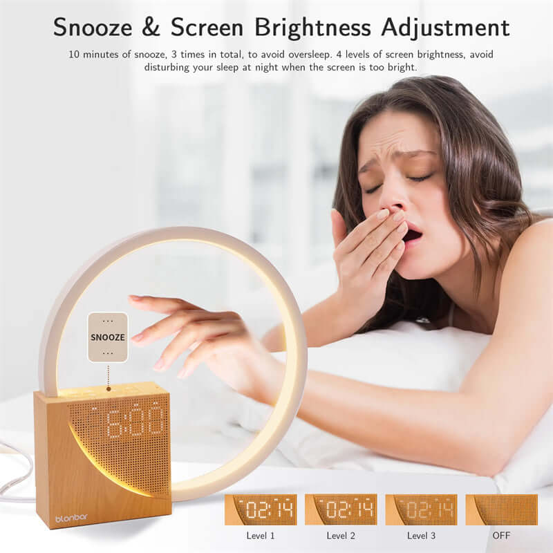 Soft Touch Table Lamp With Clock And Dimmable Light