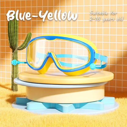 Kids Swimming Goggles Large Frame Waterproof Anti Fog