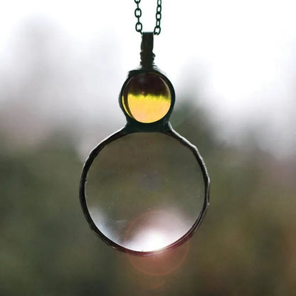 Unique Magnifying Glass Pendant Necklace