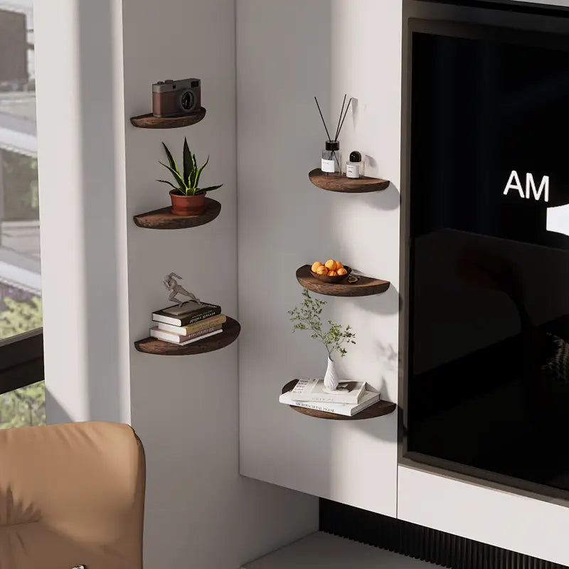 Curved Triple Layered Wall Shelf